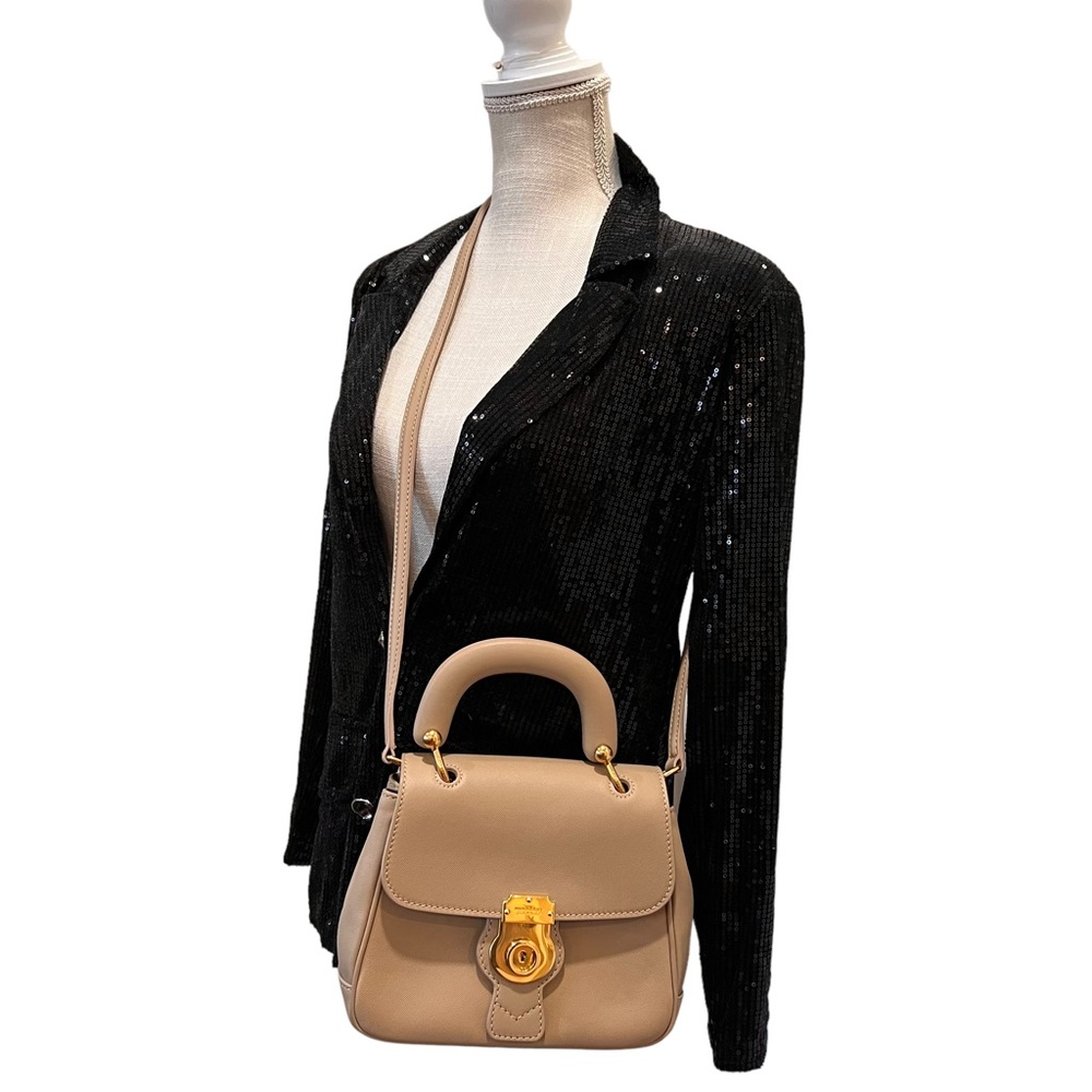 Burberry Honey Trench Calfskin Small Top Handle Bag - Picture 2 of 13